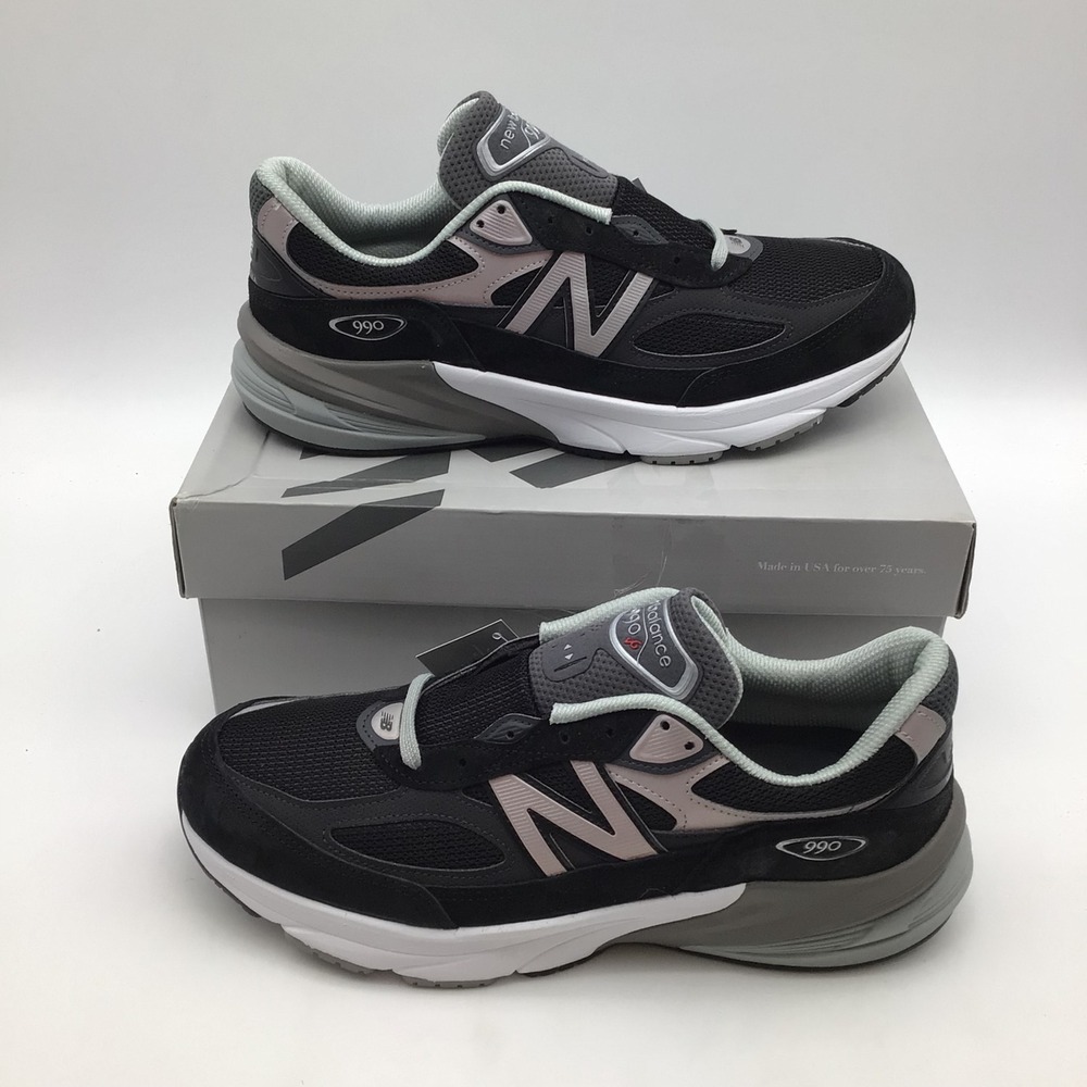New Balance 990 v6 Made in USA Black Grey Men Running Shoe M990BK6 Size 12 D NEW